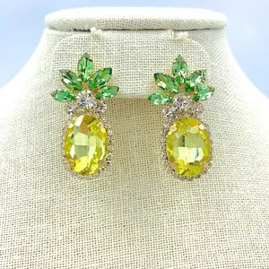 Pineapple Rhinestone Earrings